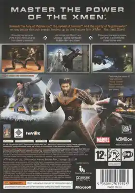 X-Men The Official Game (USA) box cover back